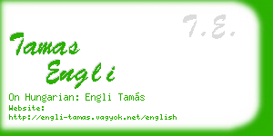 tamas engli business card